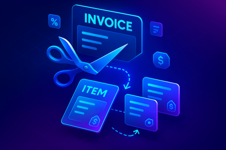 افزونه تفکیک آیتم های فاکتور